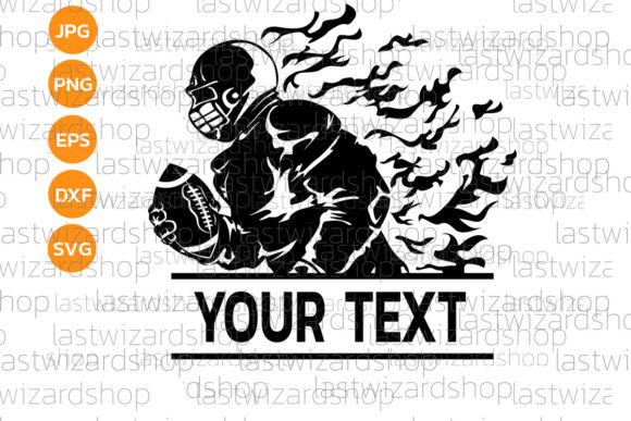 American Football Player SVG: Graphics for Local Crafts Brands
