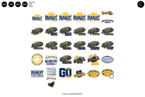 Bearcats Football Bundle: Graphics for Crafts & Local Branding