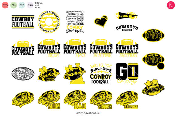 Cowboys Football Bundle: Graphics for Crafts