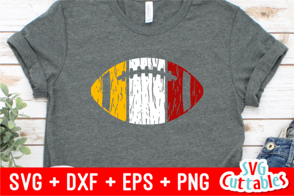 Distressed Football SVG for Crafts & Graphics