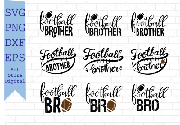 Football Brother SVG Graphics for Crafts