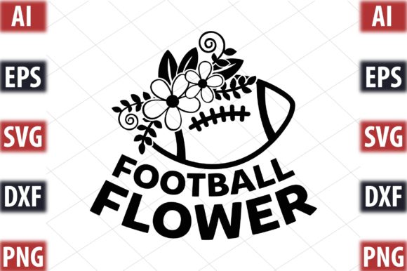 Football Flower: Graphics for Crafts & Local Branding
