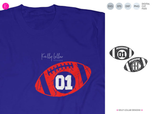 Football Monogram Frames: Graphics for Crafts
