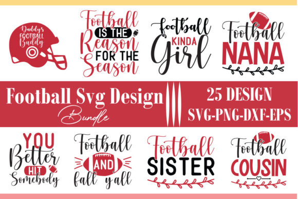Football Quotes Designs Bundle: Graphics for Crafts