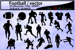 Football Silhouette: Graphics for Crafts & Real-World Design