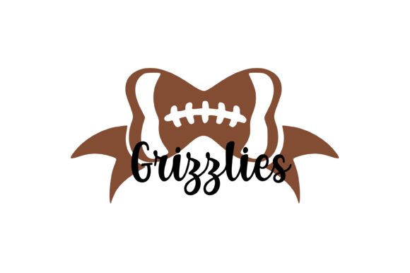Grizzlies Football Bow Graphic