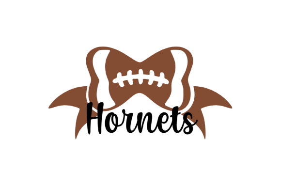 Hornets Football Bow Graphics for Crafts