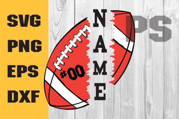 Name Football Graphic for Local Crafts & Branding