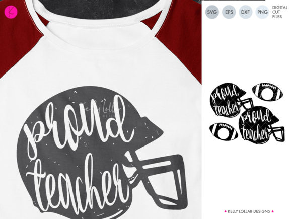 Proud Teacher Football Graphics for Crafts