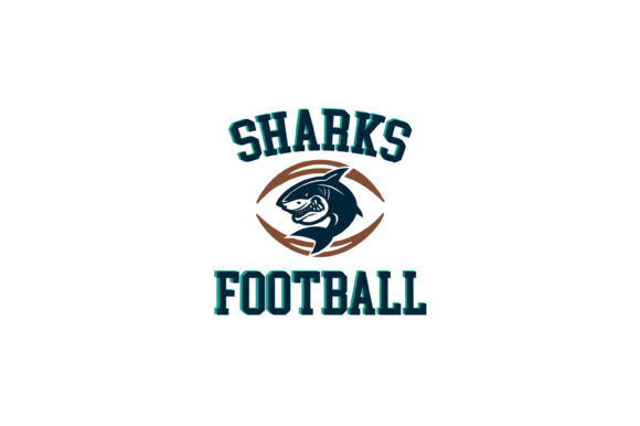 Sharks Football High School Mascot SVG: Graphics for Crafts & Branding
