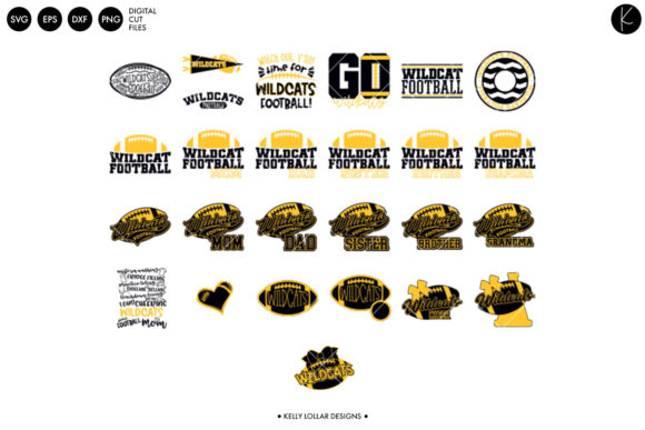 Wildcats Football Bundle Black Gold